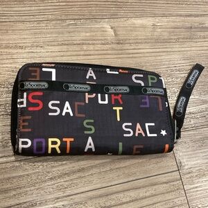 LESPORTSAC word zip around wallet